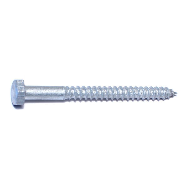 Midwest Fastener Lag Screw, 1/4 in, 3 in, Steel, Hot Dipped Galvanized Hex Hex Drive, 15 PK 35307 - main